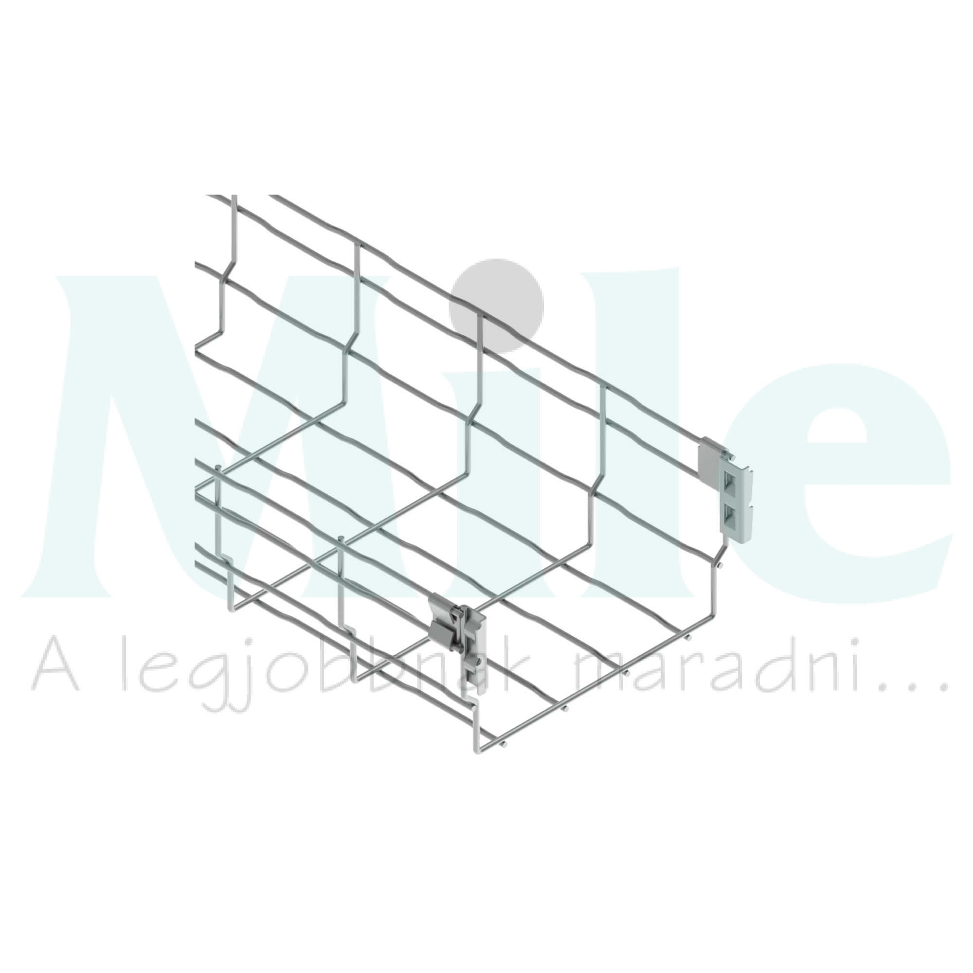 Rácsos kábeltálca 3m E91 galván/elektrolit horganyzott acél U-alak 110mm x 200mm x DZI KOPOS
